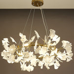 Gingko Chandelier O Luxury Ceramic Leaf Ceiling Light