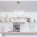 Gingko Chandelier N Luxury Ceramic Leaf Ceiling Light Gold White Nickel Finish