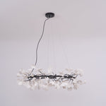 Gingko Chandelier O Luxury Ceramic Leaf Ceiling Light