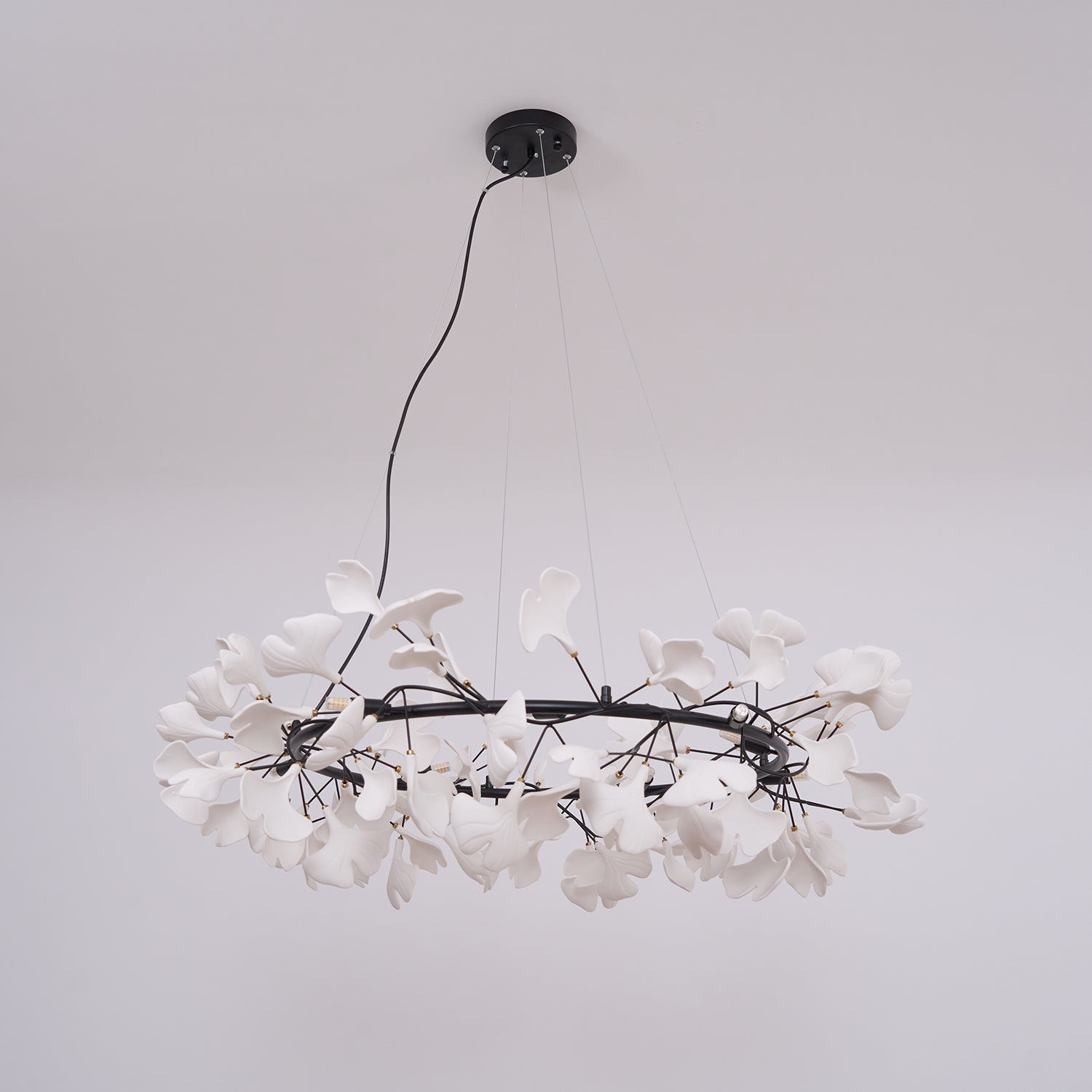 Gingko Chandelier O Luxury Ceramic Leaf Ceiling Light