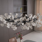 Gingko Chandelier O Luxury Ceramic Leaf Ceiling Light