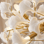 Ginkgo Glamorous White Porcelain Chandelier
