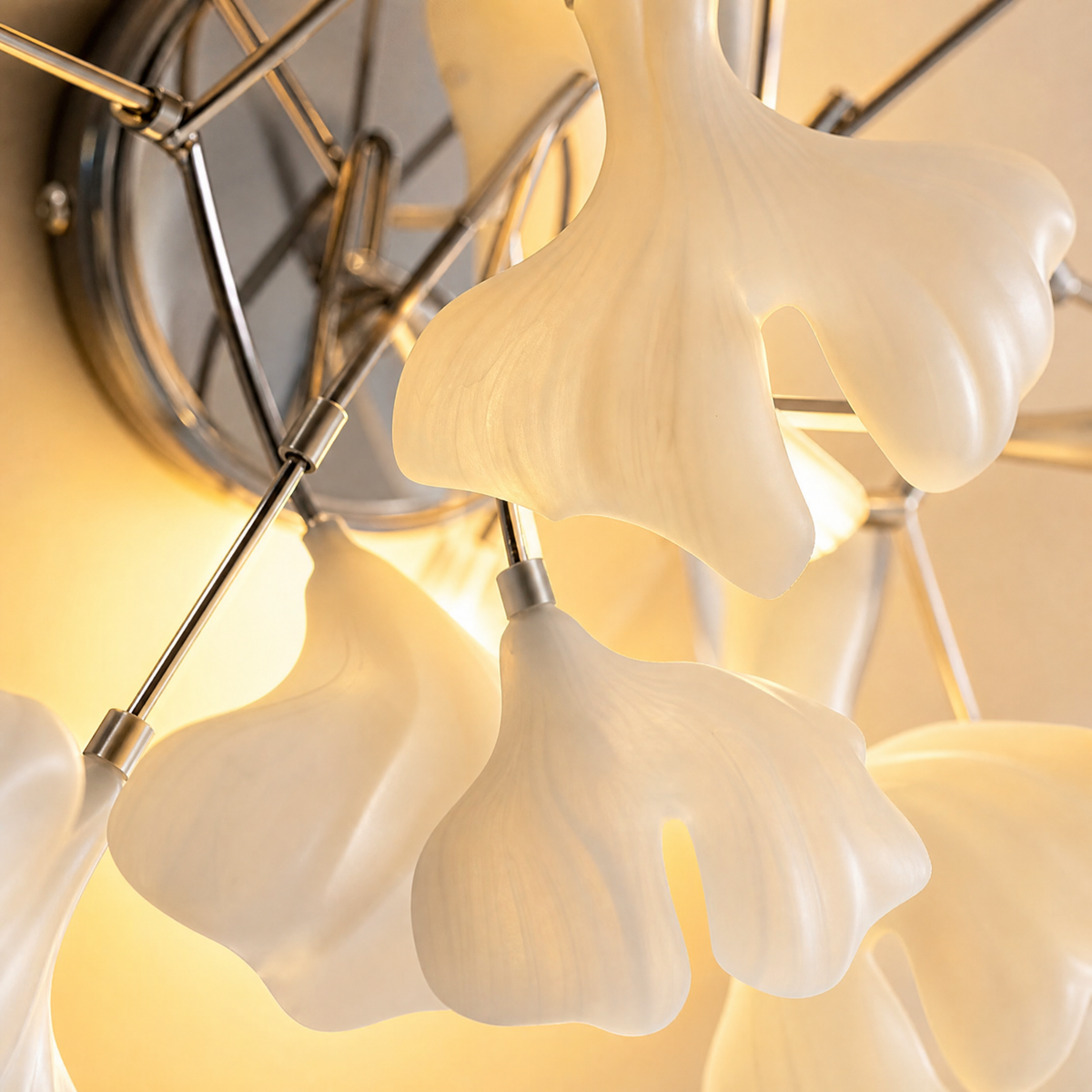 Ginkgo Leaf Ceramic Wall Sconce for Bedroom Hallway Living Room