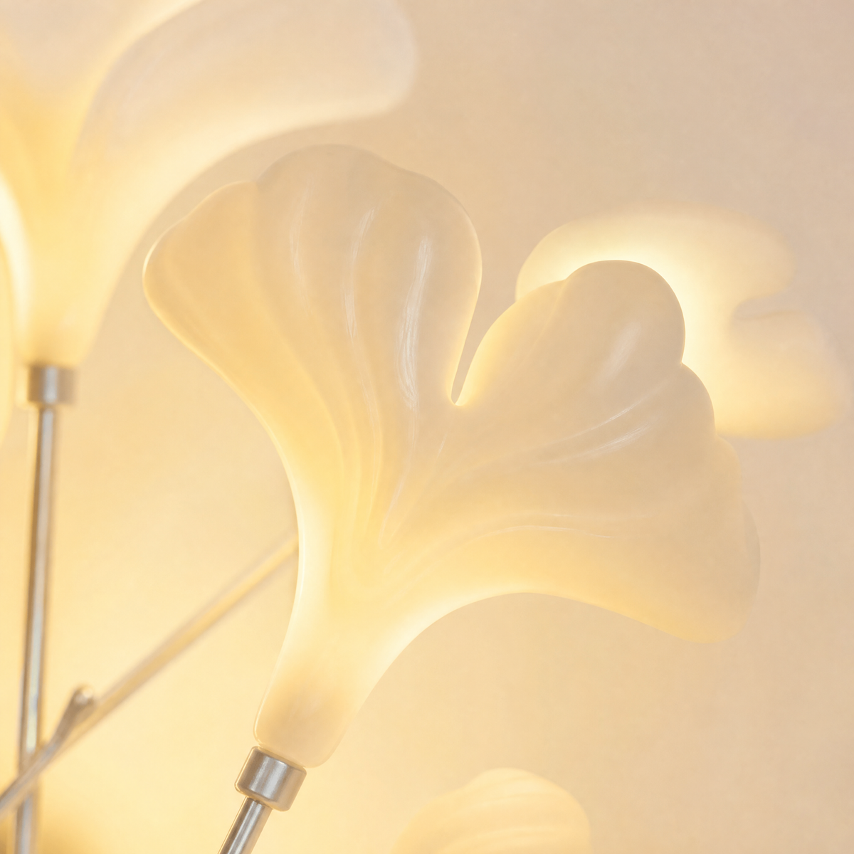 Ginkgo Leaf Ceramic Wall Sconce for Bedroom Hallway Living Room