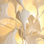 Ginkgo Leaf Ceramic Wall Sconce for Bedroom Hallway Living Room
