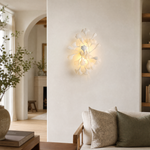 Ginkgo Leaf Ceramic Wall Sconce for Bedroom Hallway Living Room