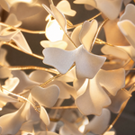 Ginkgo Swirl Ceramic Leaf Chandelier for Foyer Staircase High Ceilings