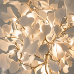 Ginkgo Swirl Ceramic Leaf Chandelier for Foyer Staircase High Ceilings