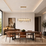 Glacier Glass Linear Chandelier 45"