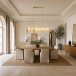 Glacier Glass Linear Chandelier 45"