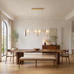 Glacier Textured Glass Linear Chandelier