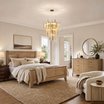 Glacier Textured Glass Round Chandelier