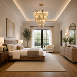 Glacier Textured Glass Round Chandelier
