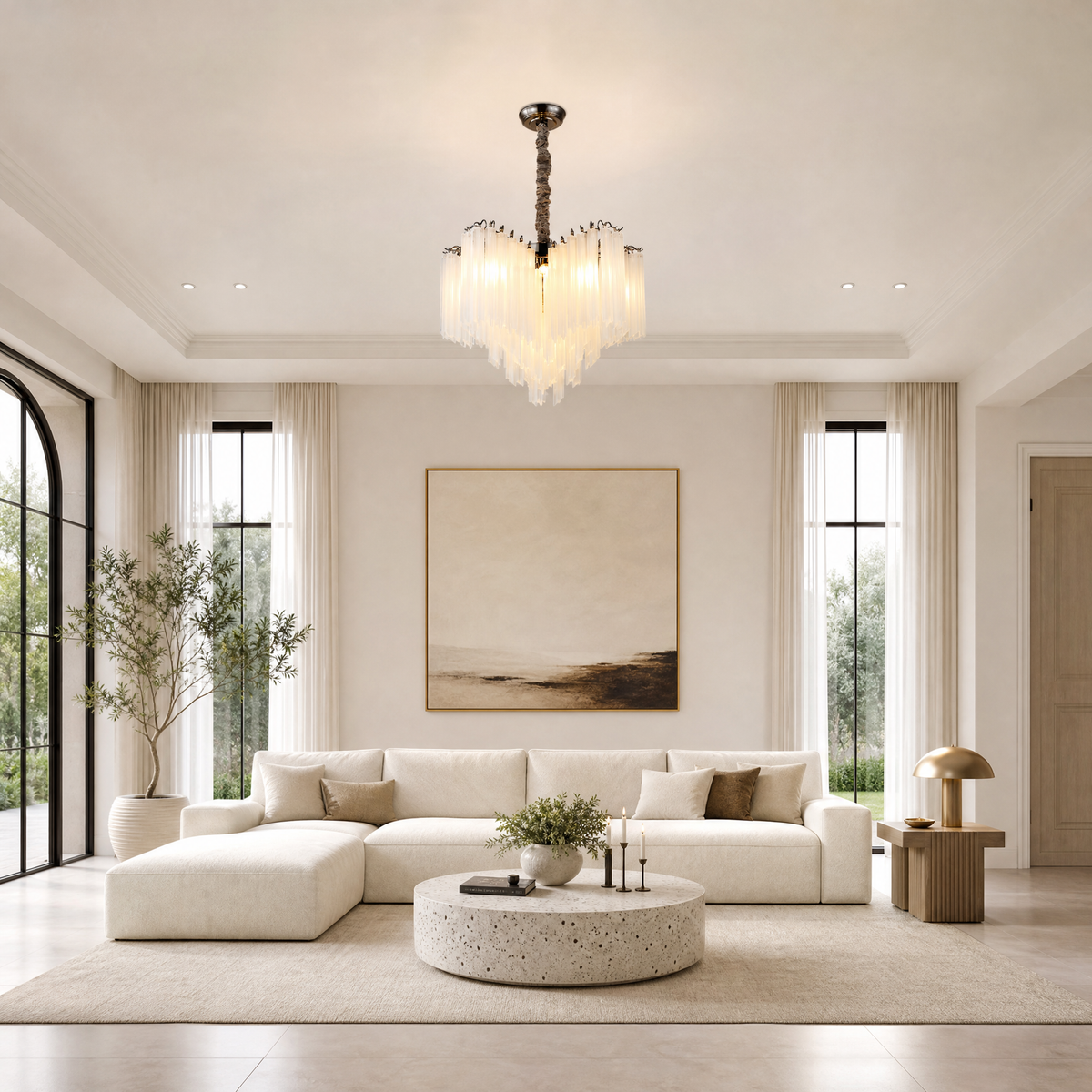 Glass Rod Chandelier