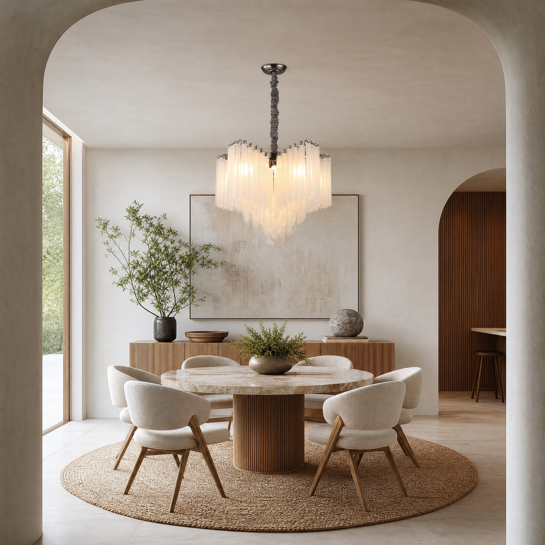 Glass Rod Chandelier