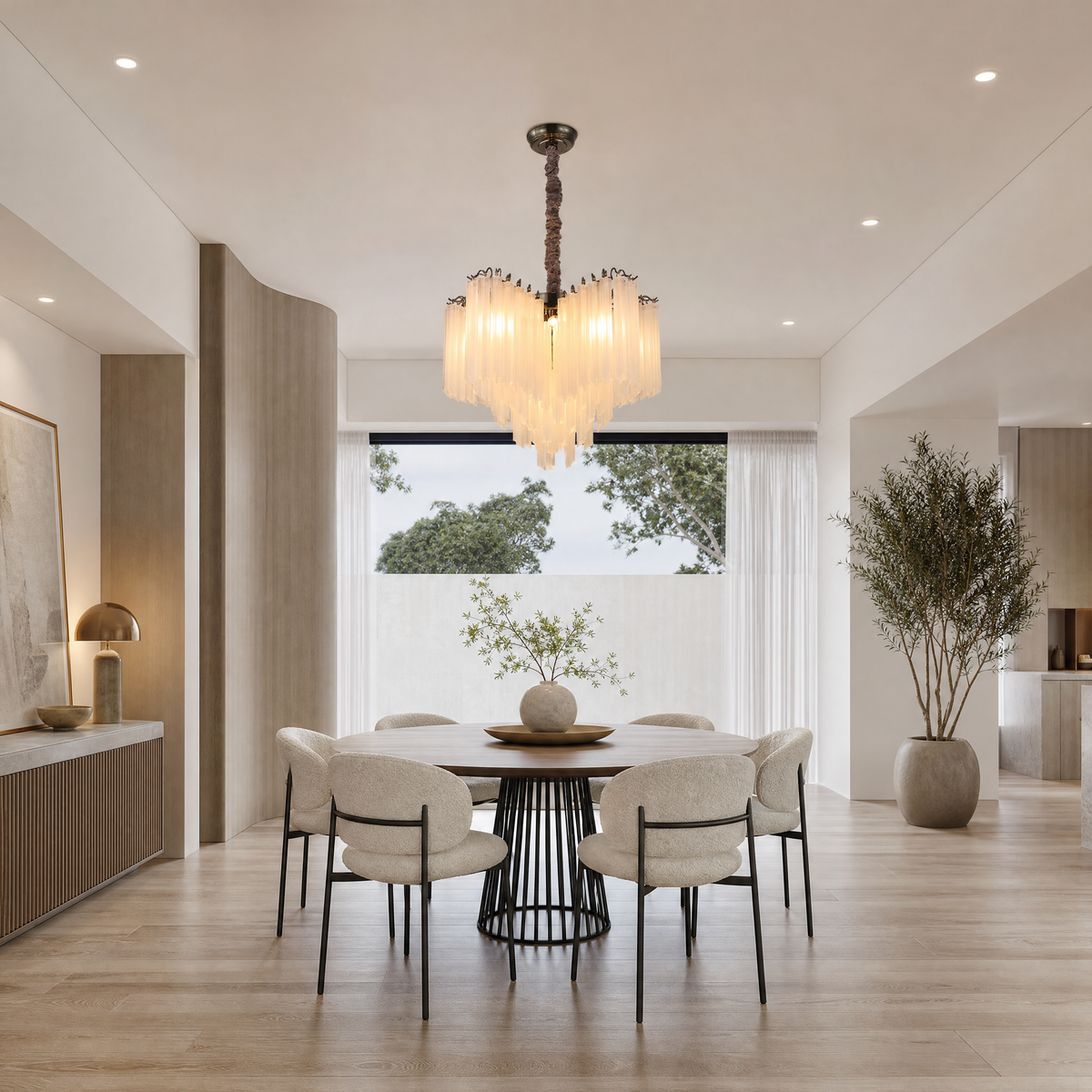 Glass Rod Chandelier