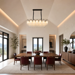 Glass Rod Linear Chandelier