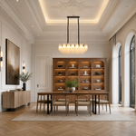 Glass Rod Linear Chandelier
