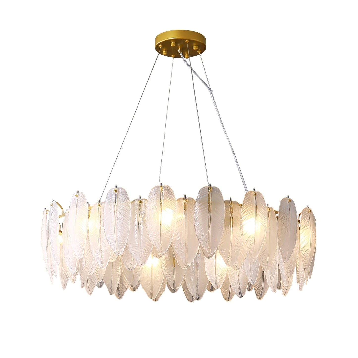 Glass Feather Chandelier - YIOSI