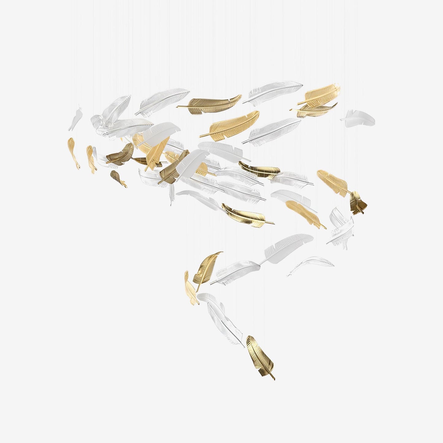 Glass Feathers Chandelier - YIOSI