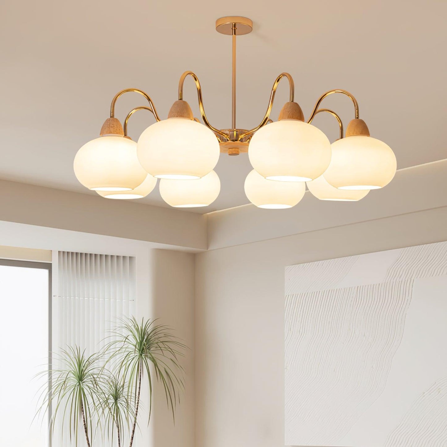 Glass Persimmon Chandelier - YIOSI