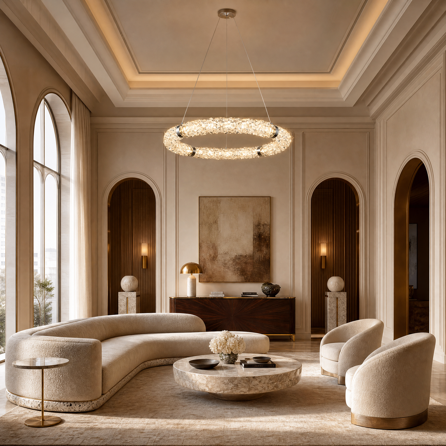 Glitter Glamorous Modern Glass Chandelier