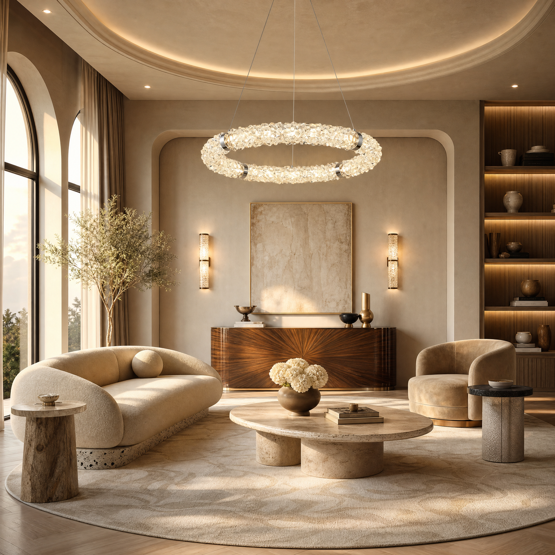 Glitter Glamorous Modern Glass Chandelier
