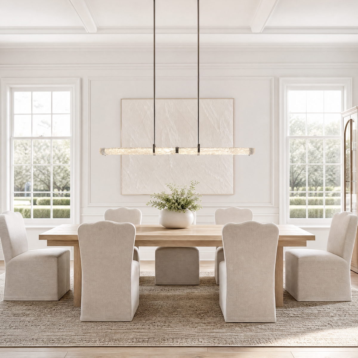 Glitter Modern Dining Room Chandelier Linear