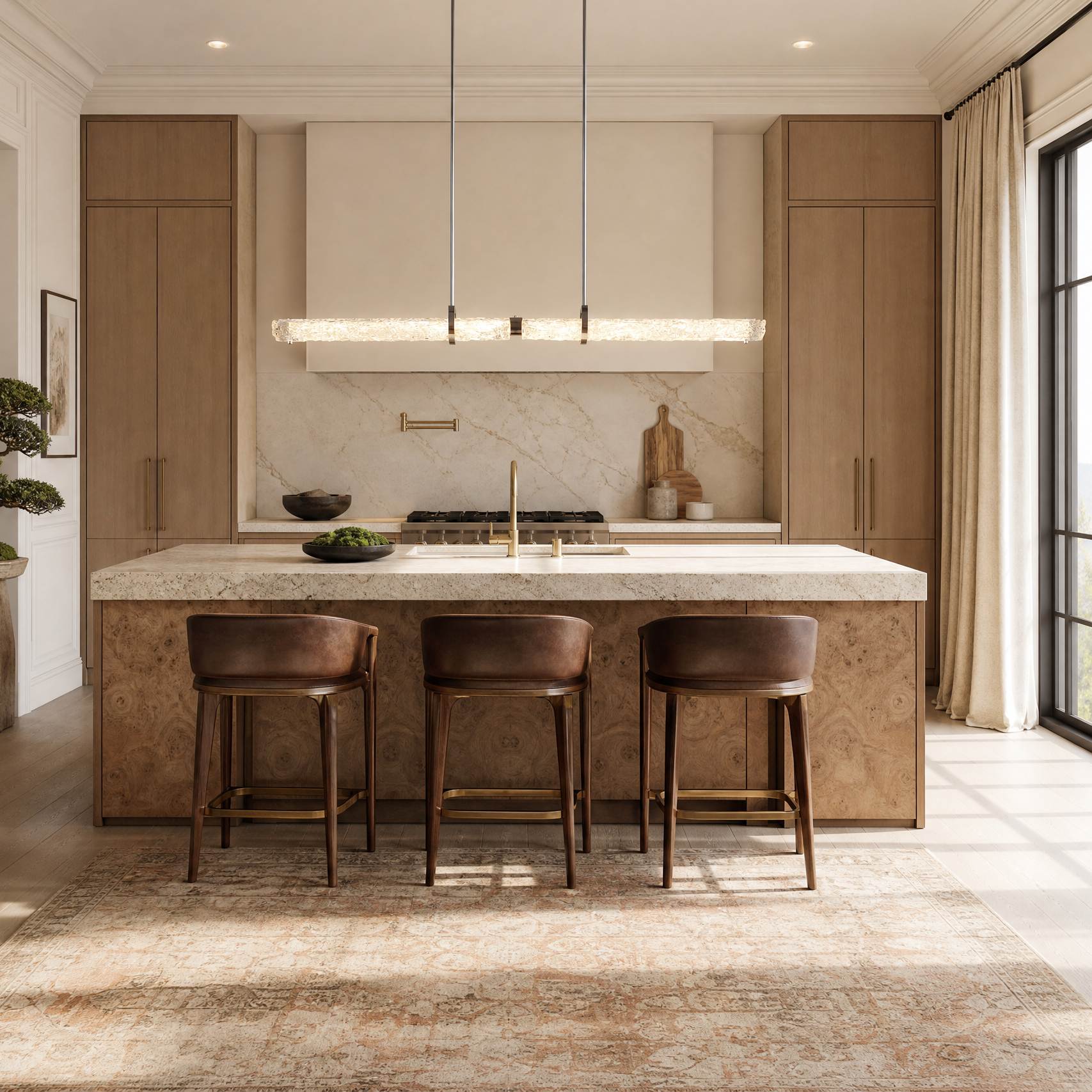 Glitter Modern Dining Room Chandelier Linear
