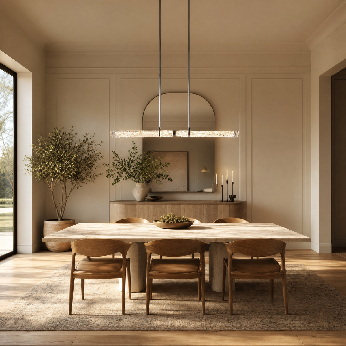 Glitter Modern Dining Room Chandelier Linear