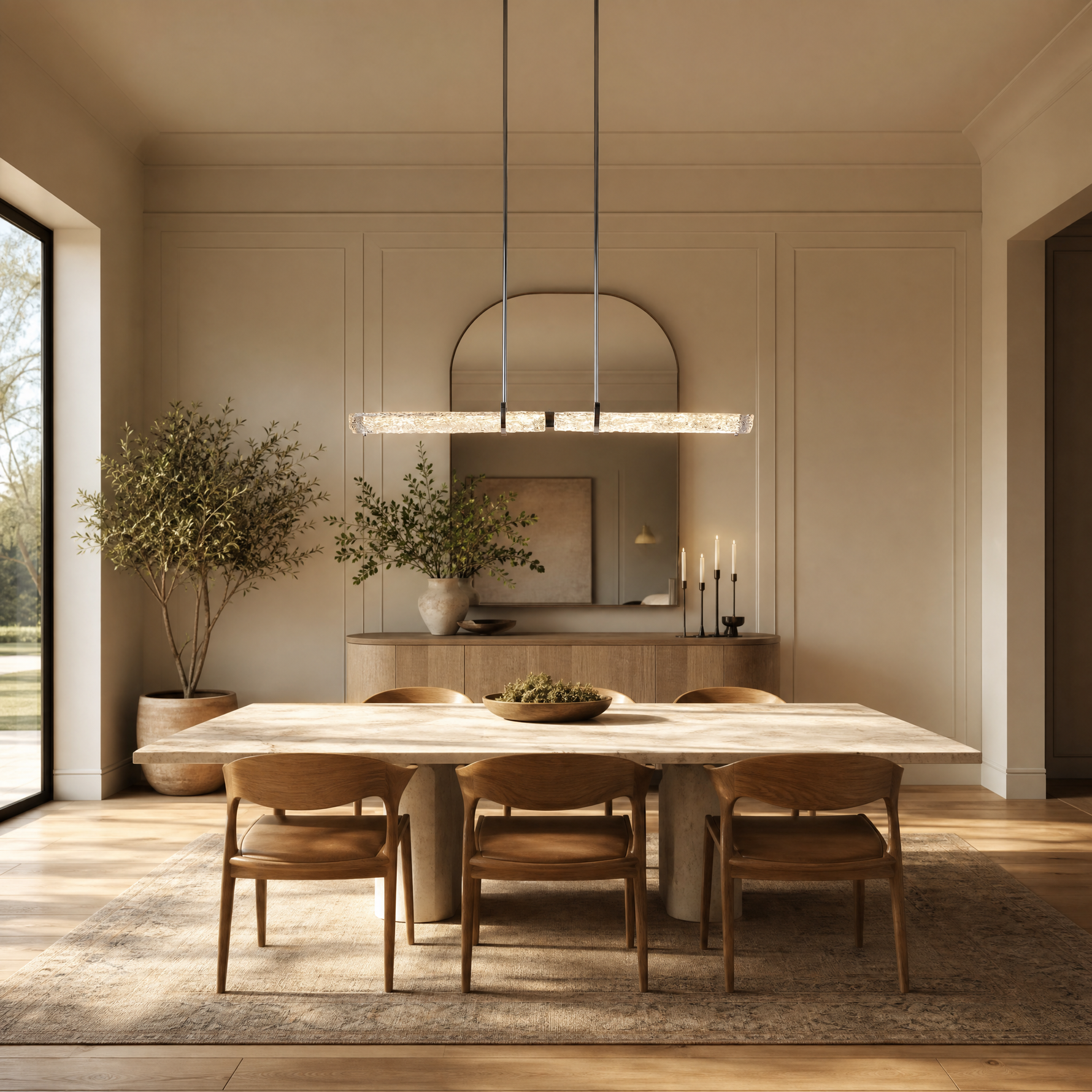 Glitter Modern Dining Room Chandelier Linear