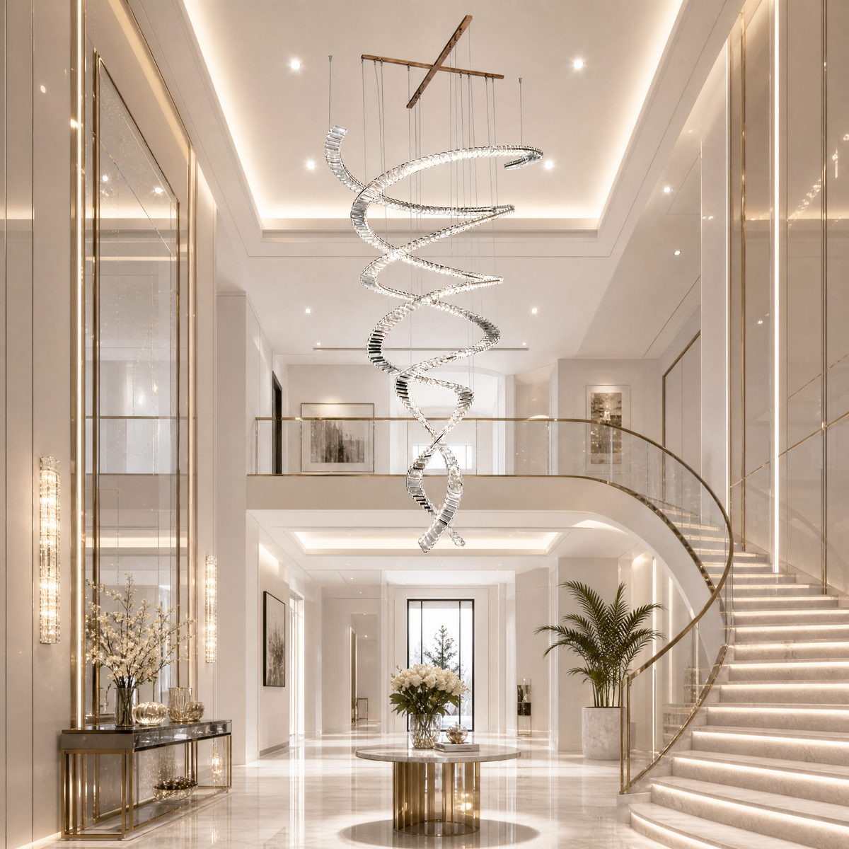 Globo Crystal Halo Chandelier