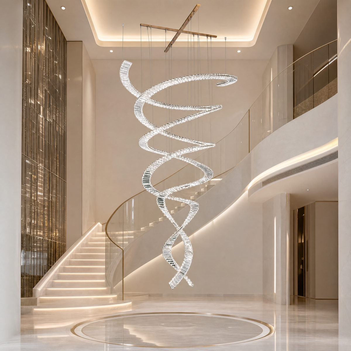 Globo Crystal Halo Chandelier
