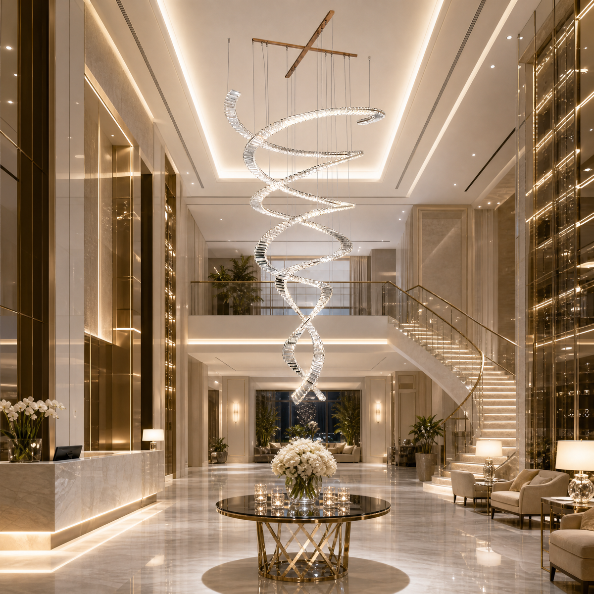 Globo Crystal Halo Chandelier