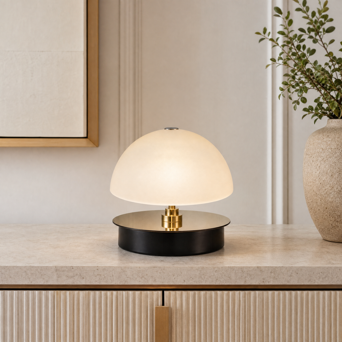 Glorious Frosted Glass Table Lamp