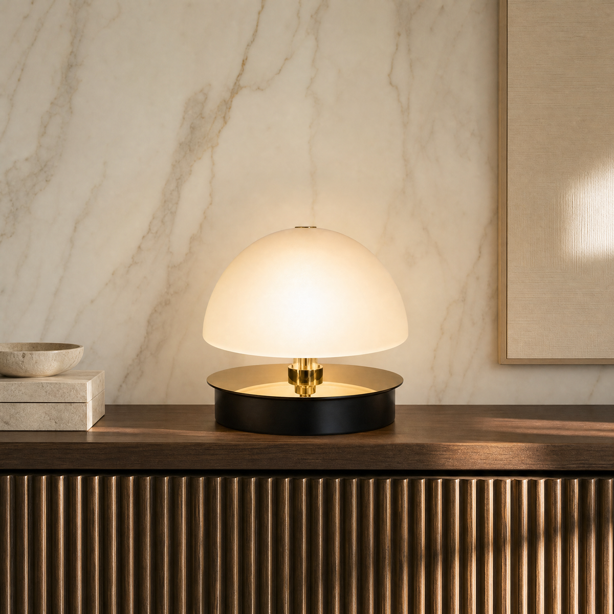 Glorious Frosted Glass Table Lamp