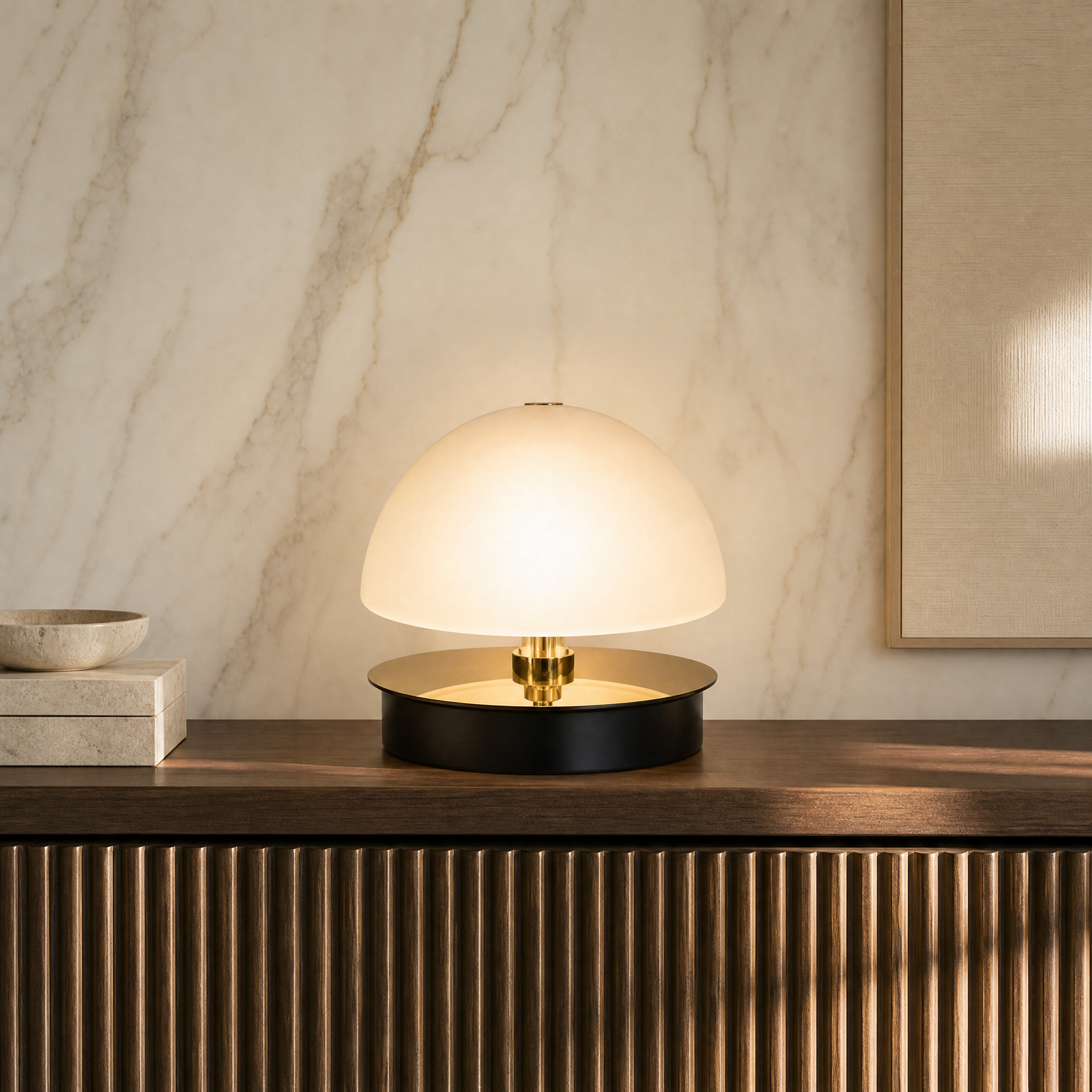 Glorious Frosted Glass Table Lamp