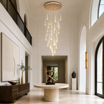 Goccia Glass Raindrop Round Chandelier