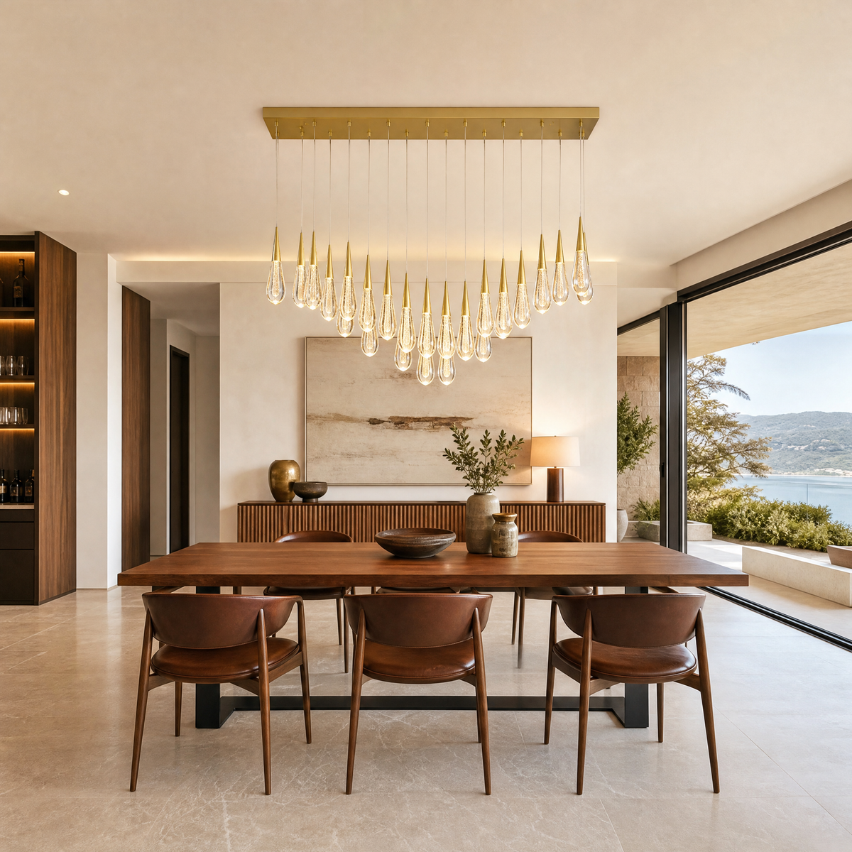 Goccia Linear Chandelier