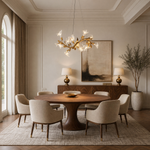 Golden Lily Glass Branch Chandelier