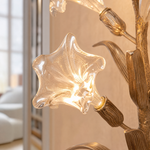 Golden Lily Glass Wall Sconce