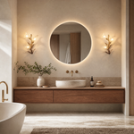 Golden Lily Glass Wall Sconce