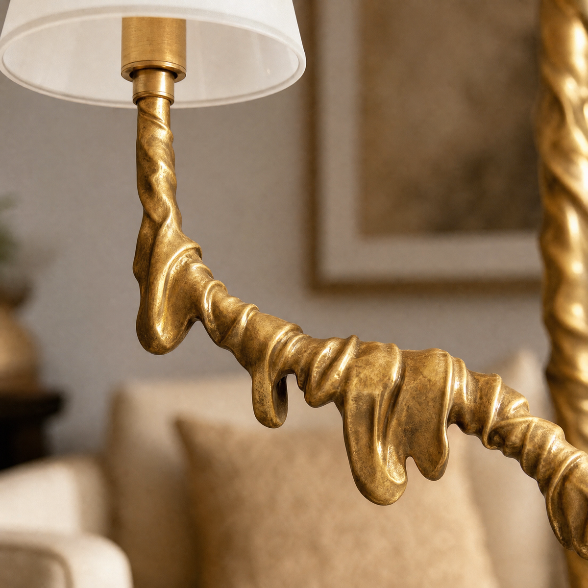 Golden Vine Sculptural Floor Lamp