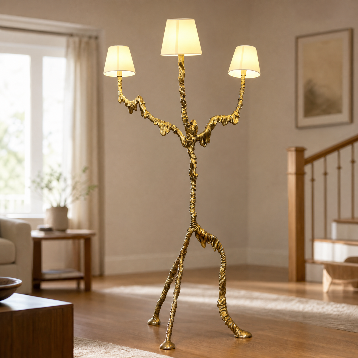 Golden Vine Sculptural Floor Lamp