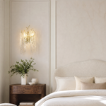 Golden Willow Crystal Wall Sconce