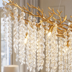 Grape Cluster Branch Chandelier 110cm - Copper