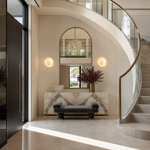 Greta Modern Alabaster Round Wall Sconce