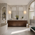 Greta Modern Alabaster Round Wall Sconce