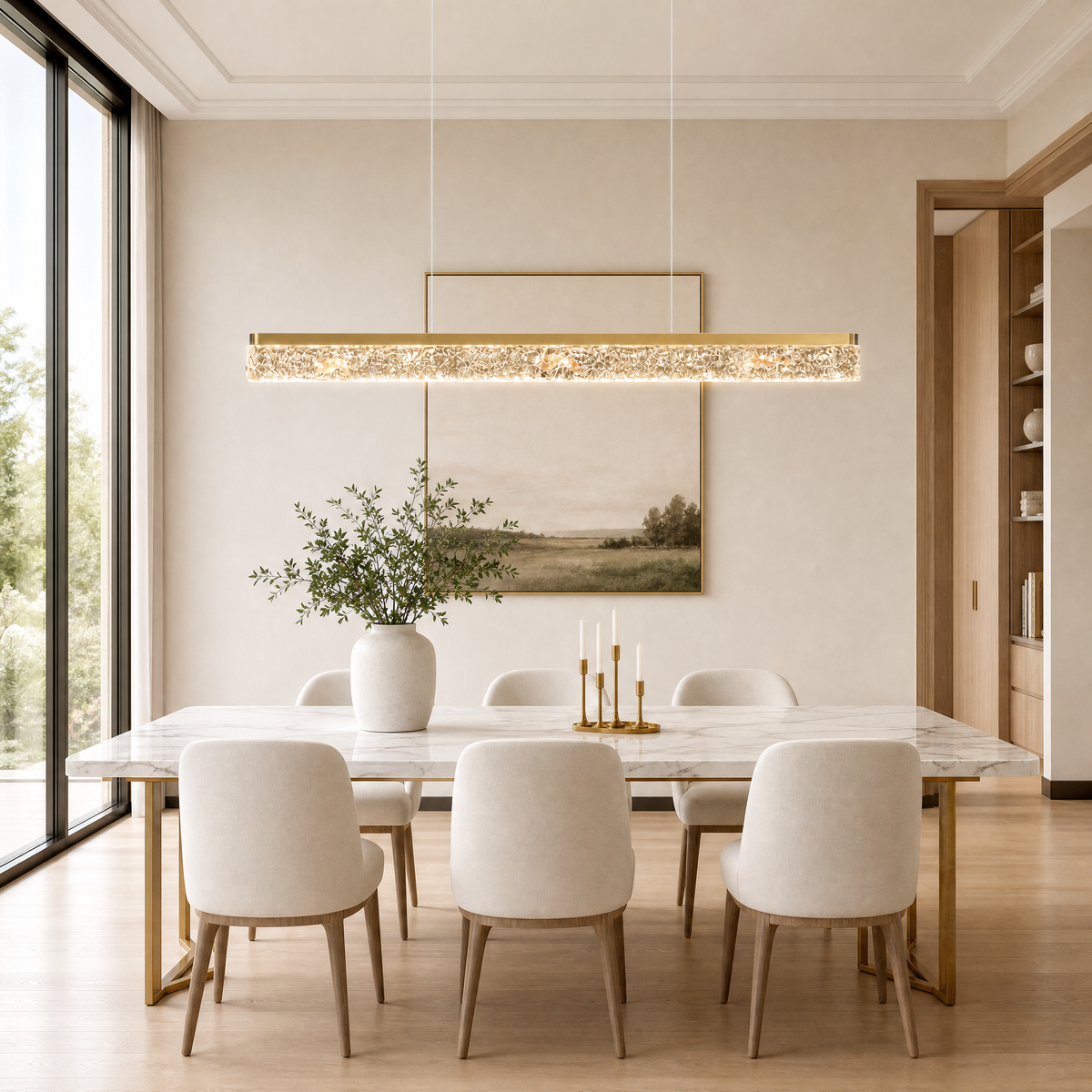 Guilin Landscape Modern Linear Dining Pendant Light
