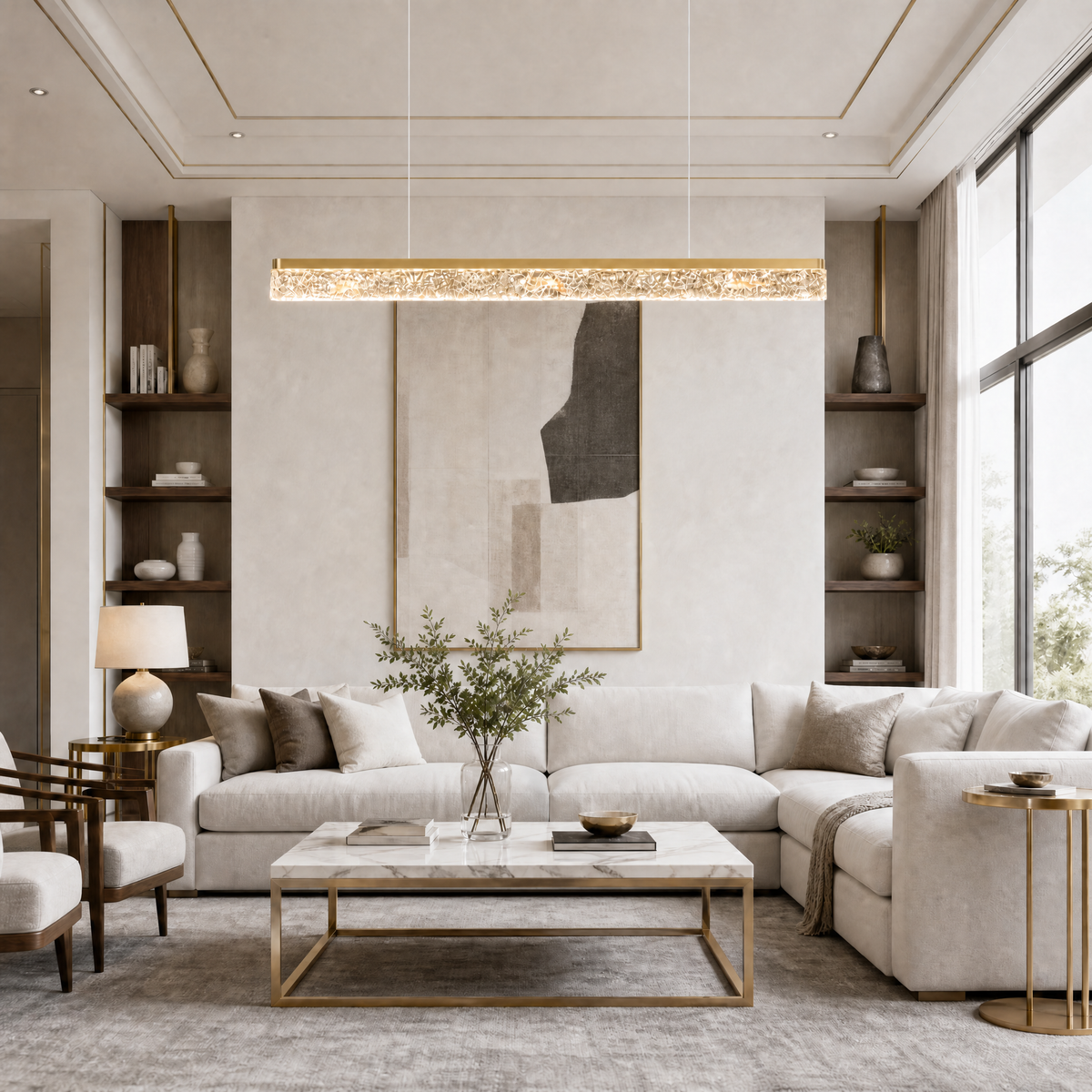 Guilin Landscape Modern Linear Dining Pendant Light